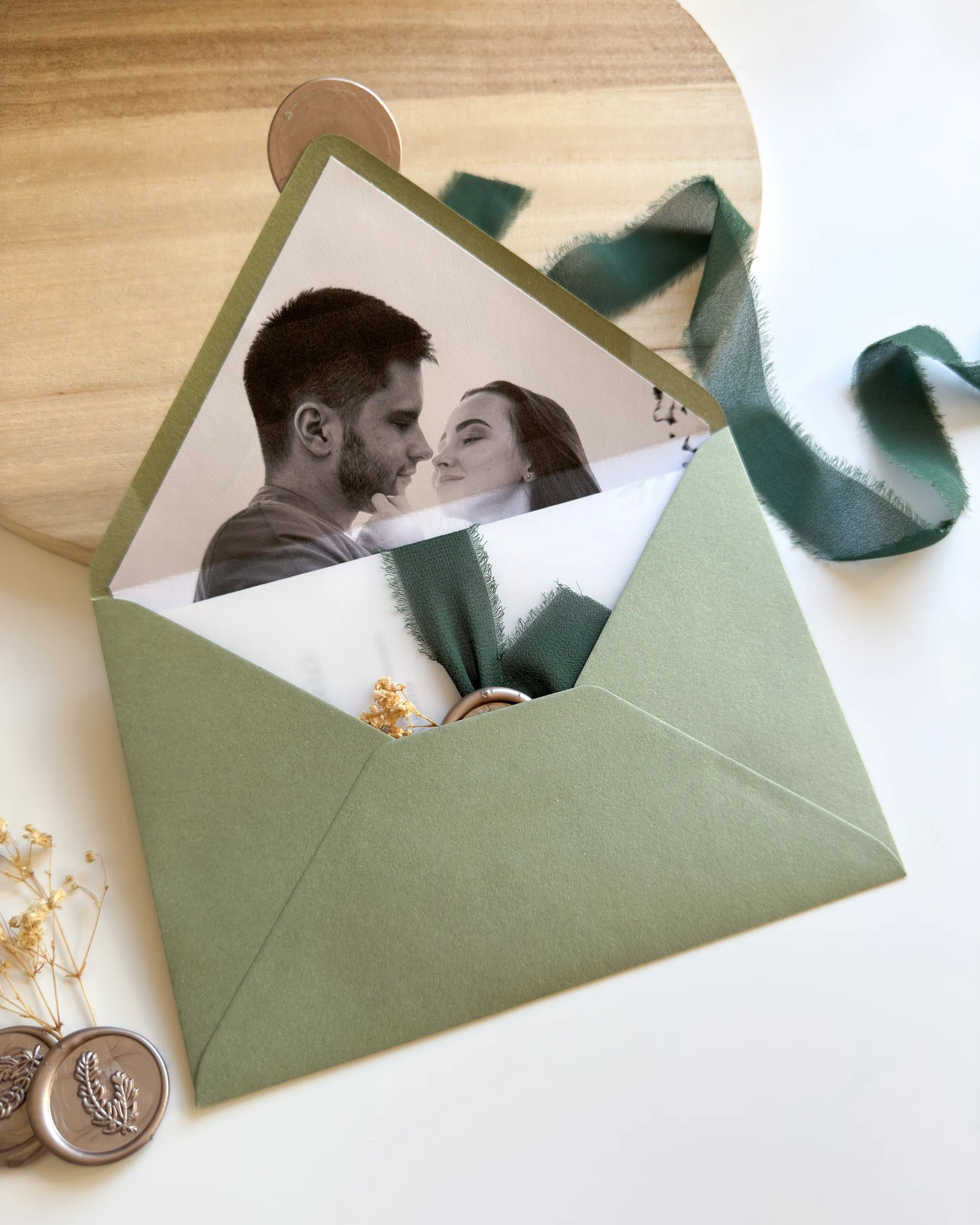 Convite de casamento Olive — fotografia 4